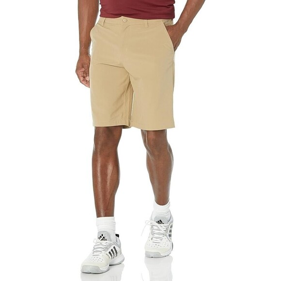adidas Ultimate 365 10" Golf Shorts Men 35 Beige Performance Stretch Lightweight